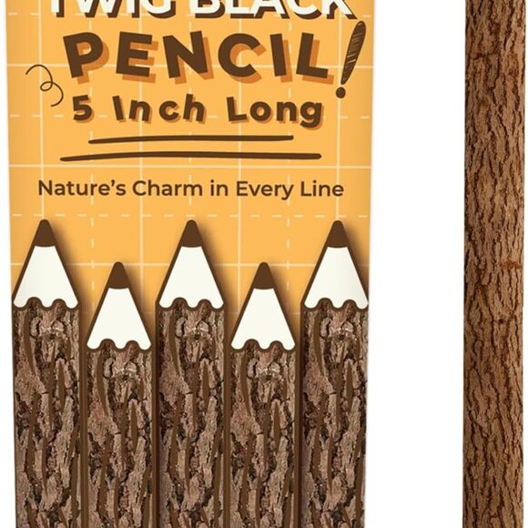 Pencil Wood Graphite Wooden Tree Rustic Twig Pencils Birch of 12 Camping Lumberj - Picture 1 of 9